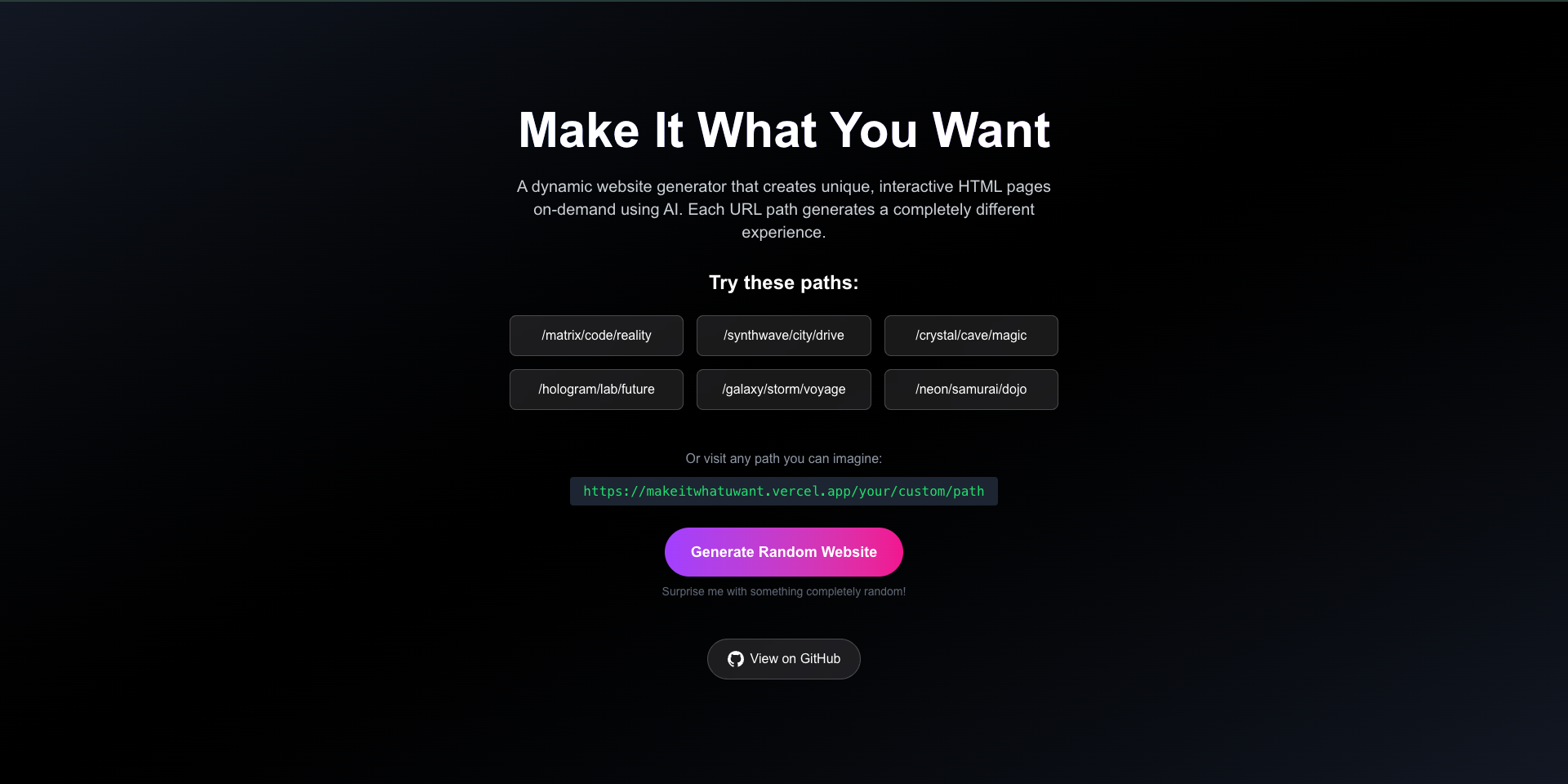 Make It What You Want